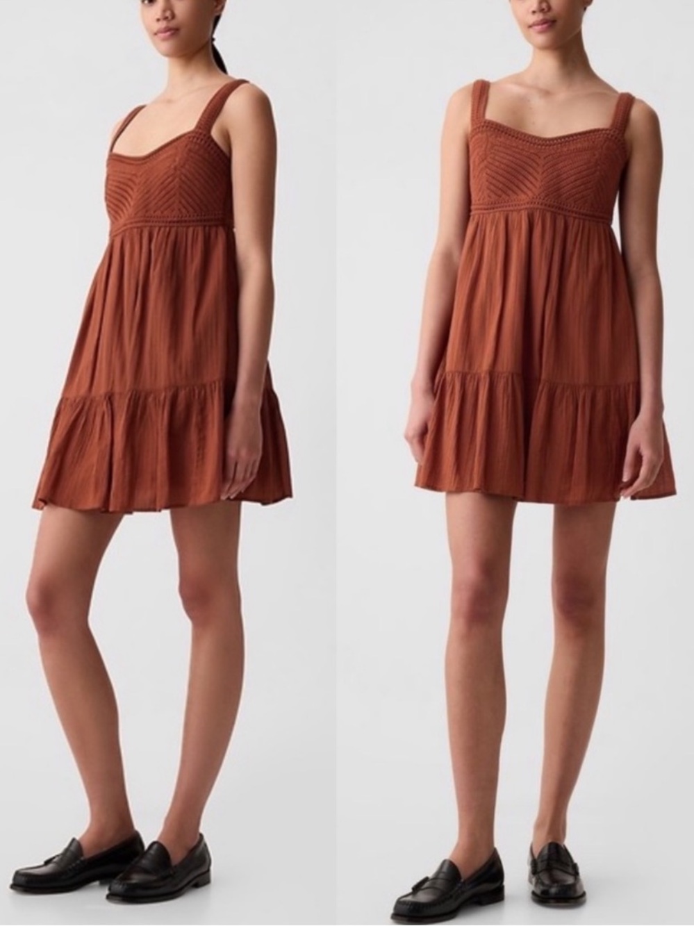 NWOT GAP Crocheted Rust Red Mini Dress
